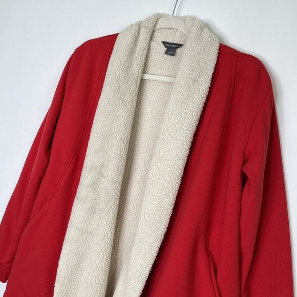 Eddie Bauer Red Fleece Sweater Size XS - Picture 3 of 10